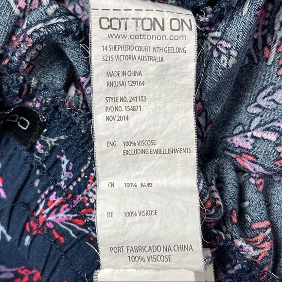 COTTON ON women's lightweight floral print jogger pants size L - Picture 13 of 14